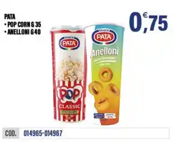 Adhoc Pata -pop corn -anelloni offerta