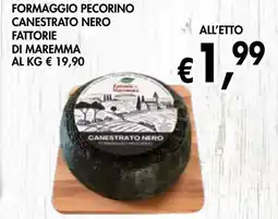 èccoMI Formaggio pecorino canestrato nero fattorie di maremma offerta