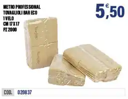 Adhoc Metro professional tovaglioli bar eco 1 ivelo cm 17x17 offerta