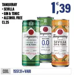 Adhoc Tanqueray sevilla -gin&tonic -alcohol free offerta