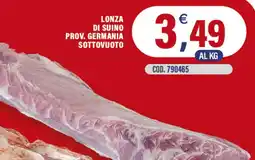 Adhoc Lonza di suino prov. germania sottovuoto offerta