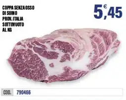 Adhoc Coppa senza osso di suino prov. italia sottovuoto offerta