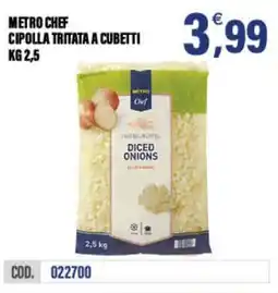 Adhoc Metro chef cipolla tritata a cubetti offerta