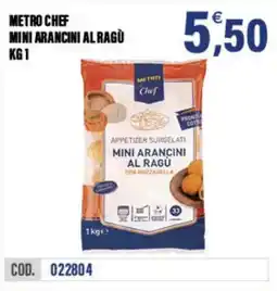 Adhoc Metro chef mini arancini al ragù offerta