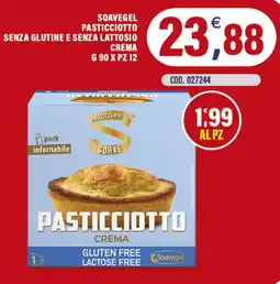 Adhoc Soavegel pasticciotto senza glutine e senza lattosio crema offerta
