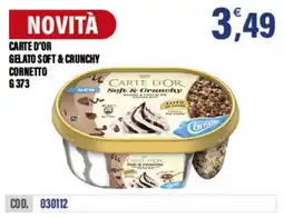 Adhoc Carte d'or gelato soft & crunchy cornetto offerta