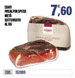 Adhoc Coati prealpen speck metà sottovuoto offerta