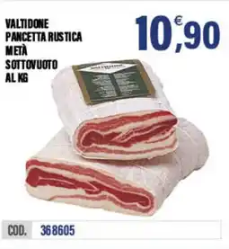 Adhoc Valtidone pancetta rustica metà sottovuoto offerta