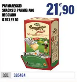 Adhoc Parmareggio snacks di parmigiano reggiano offerta