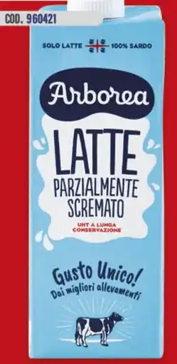 Adhoc Arborea latte uht parzialmente scremato in brik offerta