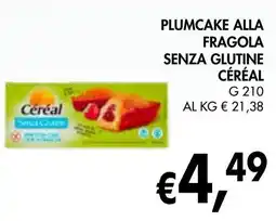 èccoMI Plumcake alla fragola senza glutine CÉRÉAL offerta