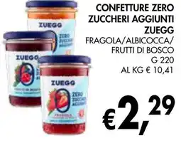 èccoMI Confetture zero zuccheri aggiunti ZUEGG offerta