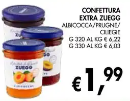 èccoMI Confettura extra zuegg albicocca/prugne/ ciliegie offerta