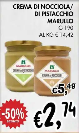 èccoMI Crema di nocciola/ di pistacchio MARULLO offerta