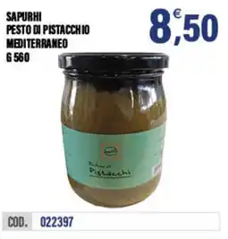 Adhoc Sapurhi pesto di pistacchio mediterraneo offerta