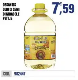 Adhoc Desantis olio di semi digirasole pet offerta