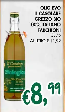 èccoMI Olio evo il casolare grezzo bio 100% italiano farchioni offerta