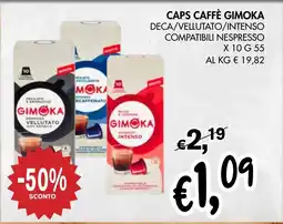 èccoMI Caps caffè gimoka deca/vellutato/intenso offerta