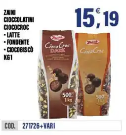 Adhoc Zaini cioccolatini ciococroc offerta