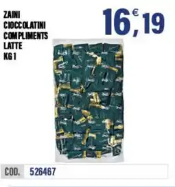 Adhoc Zaini cioccolatini compliments latte offerta