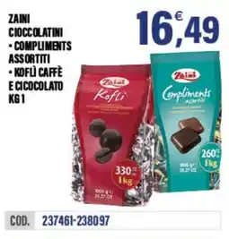 Adhoc Zaini cioccolatini -compliments assortiti -koflì caffè e cicocolato offerta