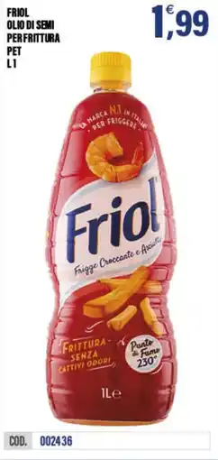 Adhoc Friol olio di semi per frittura pet offerta