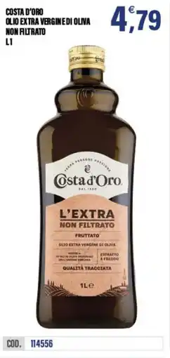 Adhoc Costa d'oro olio extra vergine di oliva non filtrato offerta