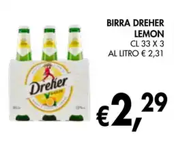 èccoMI Birra dreher lemon offerta