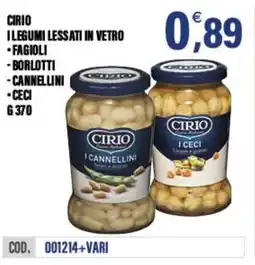 Adhoc Cirio i legumi lessati in vetro offerta