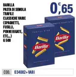 Adhoc Barilla pasta di semola trafile classiche varie offerta
