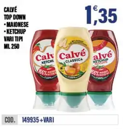 Adhoc Calvé top down - maionese -ketchup offerta