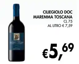 èccoMI Ciliegiolo doc maremma toscana offerta