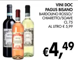 èccoMI Vini doc pagus bisano bardolino rosso/ chiaretto/soave offerta