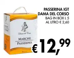 èccoMI Passerina igt dama del corso bag in box offerta