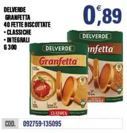Adhoc Delverde granfetta 40 fette biscottate offerta