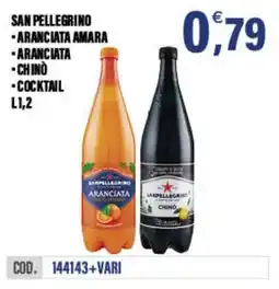 Adhoc San pellegrino -aranciata amara -aranciata -chinò -cocktail offerta
