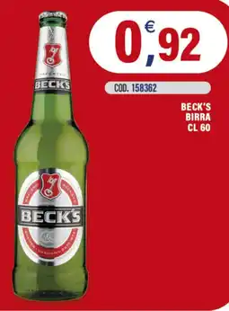 Adhoc Beck's birra offerta