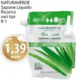 Acqua & Sapone NATURAVERDE Sapone Liquido Ricarica offerta