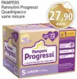 Acqua & Sapone PAMPERS Pannolini Progressi Quadripacco offerta