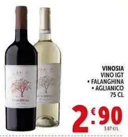 Deco Supermercati Vinosia vino IGT falanghina aglianico offerta