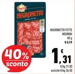 Conad Superstore Negronetto fette negroni offerta