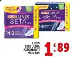 Deco Supermercati Lines seta ultra assorbenti offerta