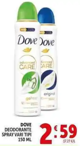 Deco Supermercati Dove deodorante spray offerta