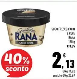 Conad Superstore Sugo fresco cacio e pepe rana offerta