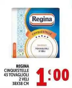 Deco Supermercati Regina cinquestelle 43 tovaglioli 2 veli 38x38 cm offerta