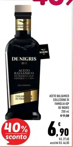 Conad Superstore Aceto balsamico collezione di famiglia igp de nigris offerta