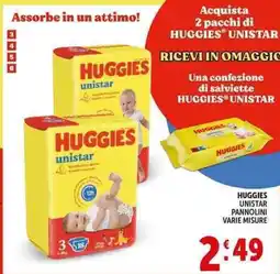 Deco Supermercati Huggies unistar pannolini offerta