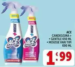 Deco Supermercati Ace candeggina gentile mousse offerta