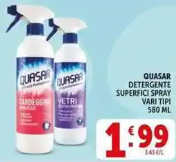 Deco Supermercati Quasar detergente superfici spray offerta