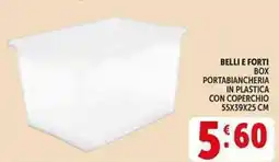 Deco Supermercati Belli e forti box portabiancheria in plastica con coperchio 55x39x25 cm offerta